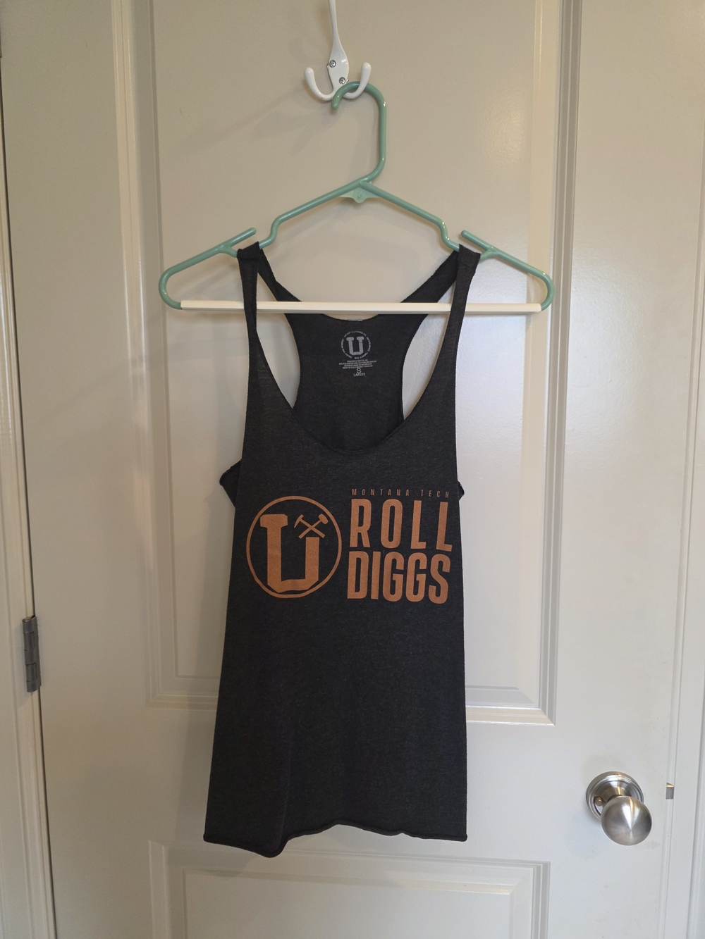 Roll Diggs Dark Grey Graphic Racerback Tank